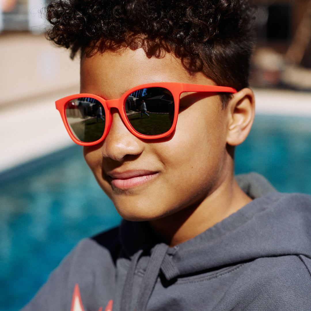 Boy with sunglasses on sale