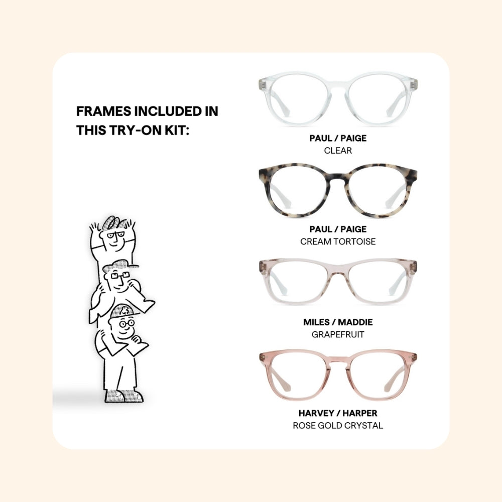 at Home Try On Kids Glasses Choose from Up to 7 Kids Frames in The Comfort of Your Home Blush Frames Ages 8 12 Jonas Paul Eyewear